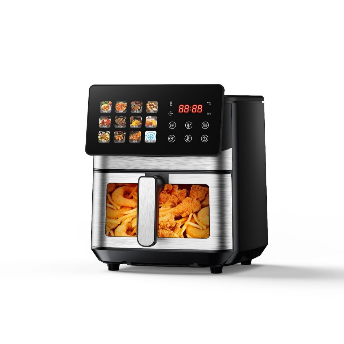 2026新款家用空气炸锅上下加热可视智能触控跨境电炸锅airfryer