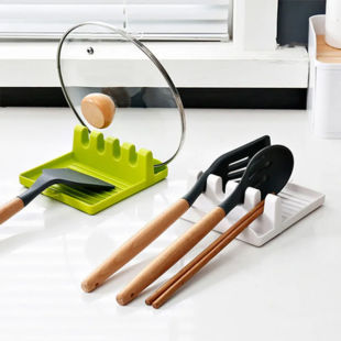 Kitchen Pot Cover Rack Household Pot Shovel Rack Cushion Tableware Storage Multifunctional Plastic Storage Rack Soup Spoon Shovel Pad