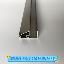 电泳香槟色铝合金压板压线35mm单玻隔断压线固定玻璃卡槽中空压条