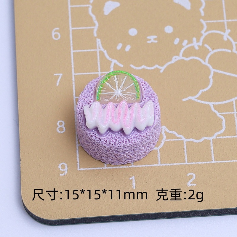 カラフルなライムクリームケーキ漫画手作り diy クリーム接着剤樹脂アクセサリー小さなアクセサリージュエリー材料卸売|undefined