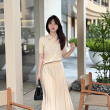 纯原单贸易公司货源tb家短袖polo领针织衫女职场休闲女装高级感