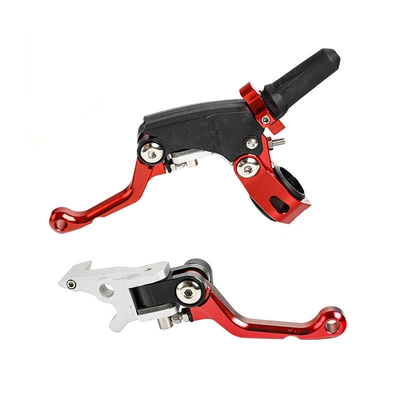Motorcycle Handle Cover | Ktm Huayang T4 Boswell - cqr-clutch-brake-lever-set-red