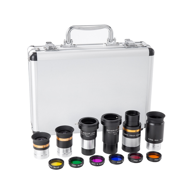 天文望远镜配件PL广角1.25英寸目镜套装带增倍镜滤镜目镜高倍低倍