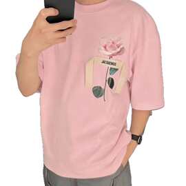 欧美潮牌JAC男女时尚纯棉短袖印花字母情侣T恤tee