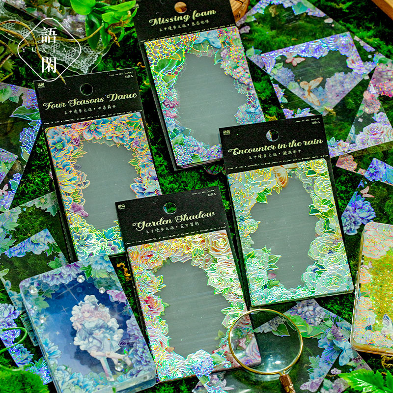 Language free pet collage card Cloud Walk tour series gilded plant hand account decoration material 12 Language free pet collage card Cloud Walk tour series gilded plant hand account decoration material 12