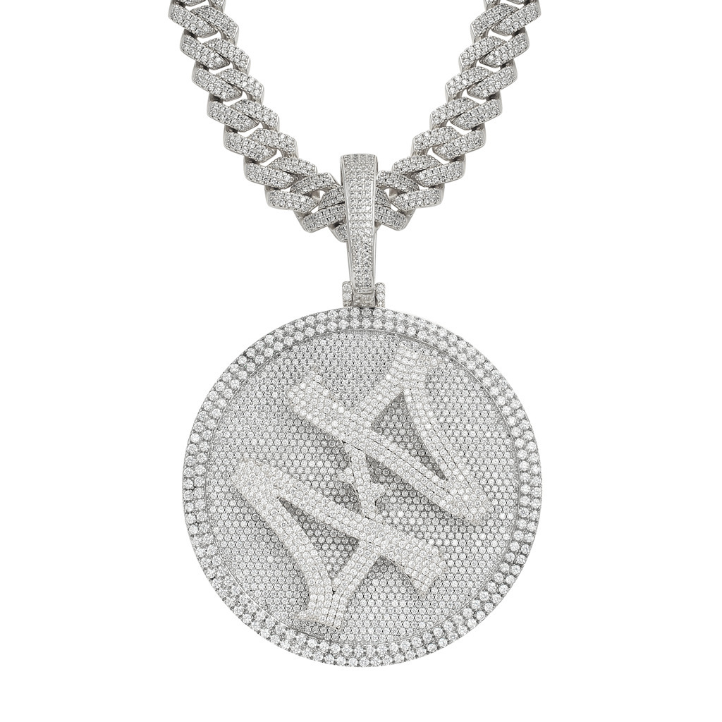 Rotatable Pendant Necklace For Men Solid Zircon Hip Hop Style_voghion.com