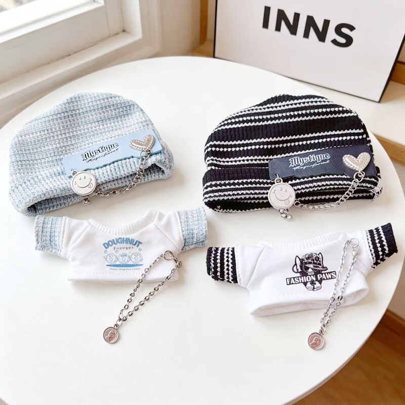 10cm Doll Clothes Mini Doll Accessories Replacement T-Shirt Hat Cotton Doll Clothes Wholesale Set 10cm Doll Clothes Mini Doll Accessories Replacement T-Shirt Hat Cotton Doll Clothes Wholesale Set