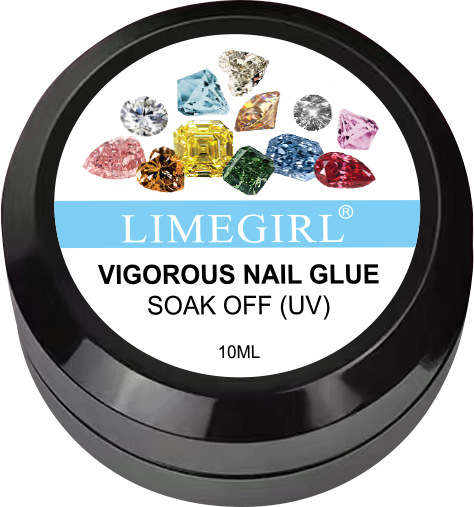 Adhesivo de diamante para joyería de uñas, pegamento de diamante transparente para joyería de uñas, pegamento de metal 8ml