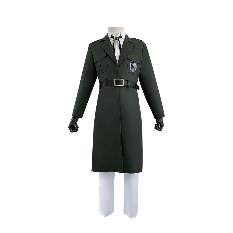 Anime Freedom Wing Attack Giant cos Suit Investigation Corps Suit cosplay Suit Army Green Trench Coat Anime Freedom Wing Attack Giant cos Suit Investigation Corps Suit cosplay Suit Army Green Trench Coat