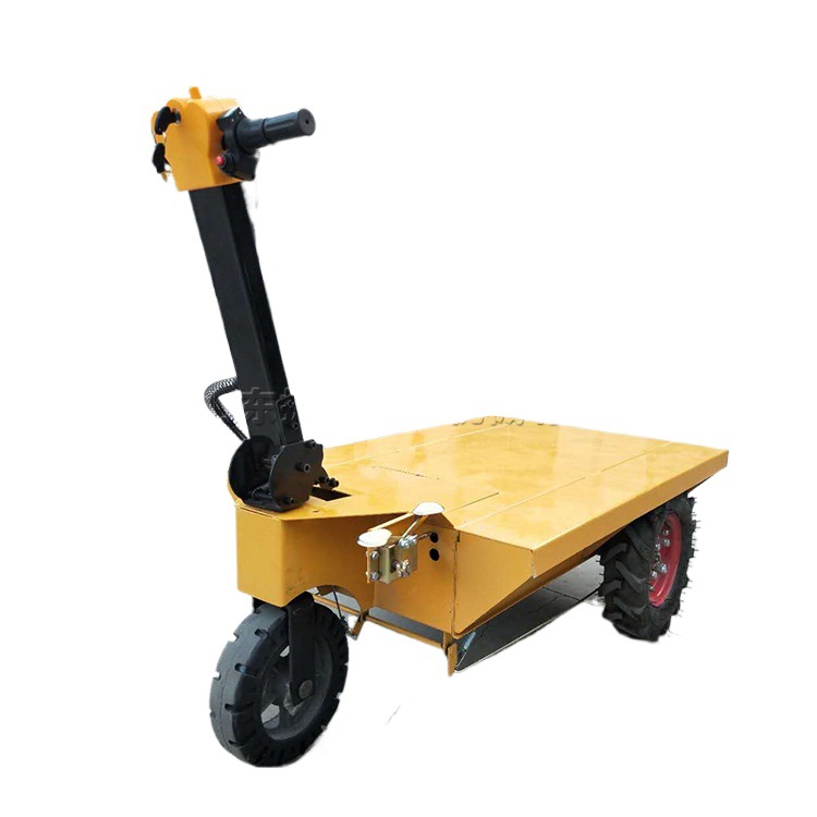 Carro plano eléctrico sitio de construcción Carro de ladrillo de tres ruedas carro pequeño pasillo elevador carro