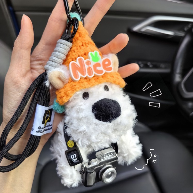 Dibujos animados West Highland peluche bolso colgante colgante celebridad de Internet muñeca llavero llavero muñeca al por mayor