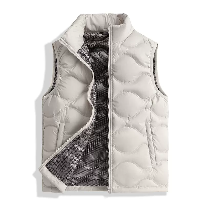 美式复古立领男女保暖背心拉链立领防泼水葫芦棉服马甲上衣坎肩男