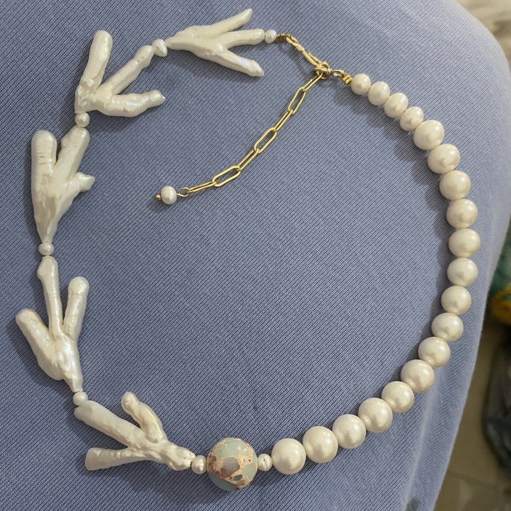 지구 구슬 목걸이 38+5CM