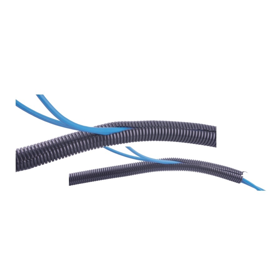 国产优质侧开口黑色尼龙软管，剖开式护线软管JH-PA6/S