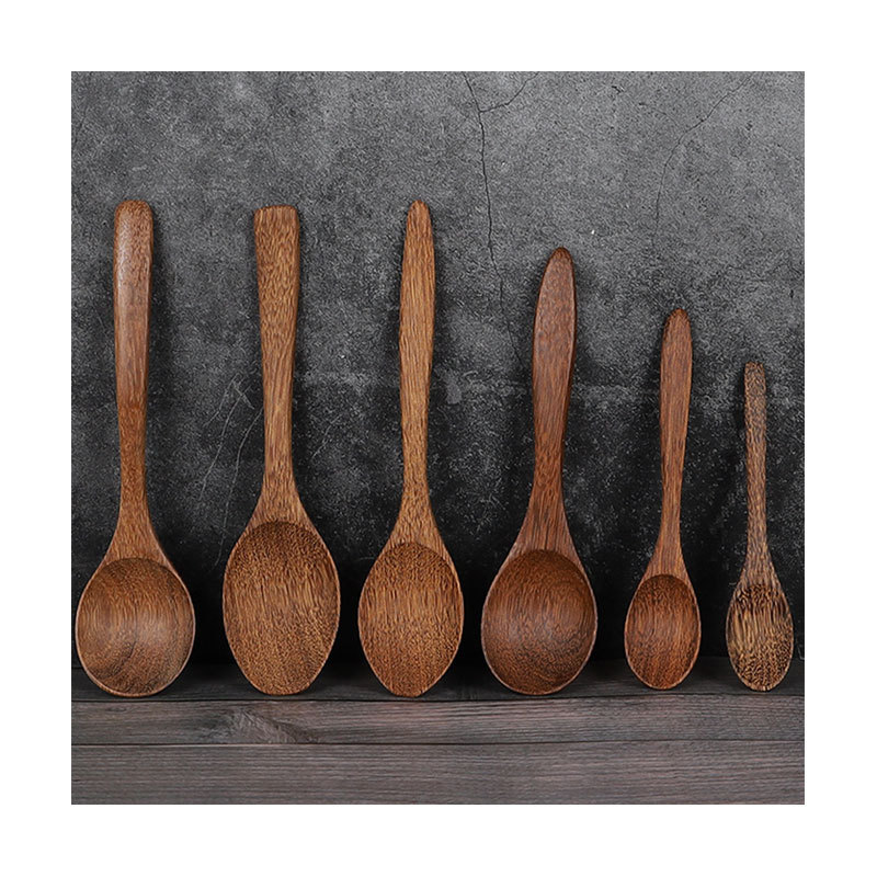 Venta directa de fábrica alas de pollo cuchara resistente a las caídas cuchara de madera sin pintura cuchara pequeña antiquemaduras para niños descuento de gran cantidad