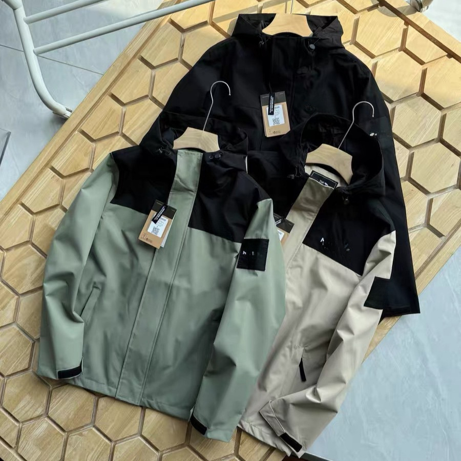 Cross-Border Export Spring, Autumn and Winter Tnf Jacket Hooded Light Jacket Embroidered North Face Outdoor Jacket Waterproof 198