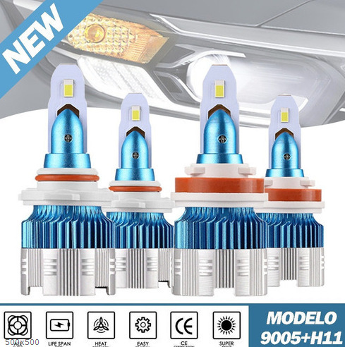 Tcyato Cross-Border Hot-Selling Led Headlight Set, Front Headlights, Fog Lights, High and Low Beam Modified Headlights