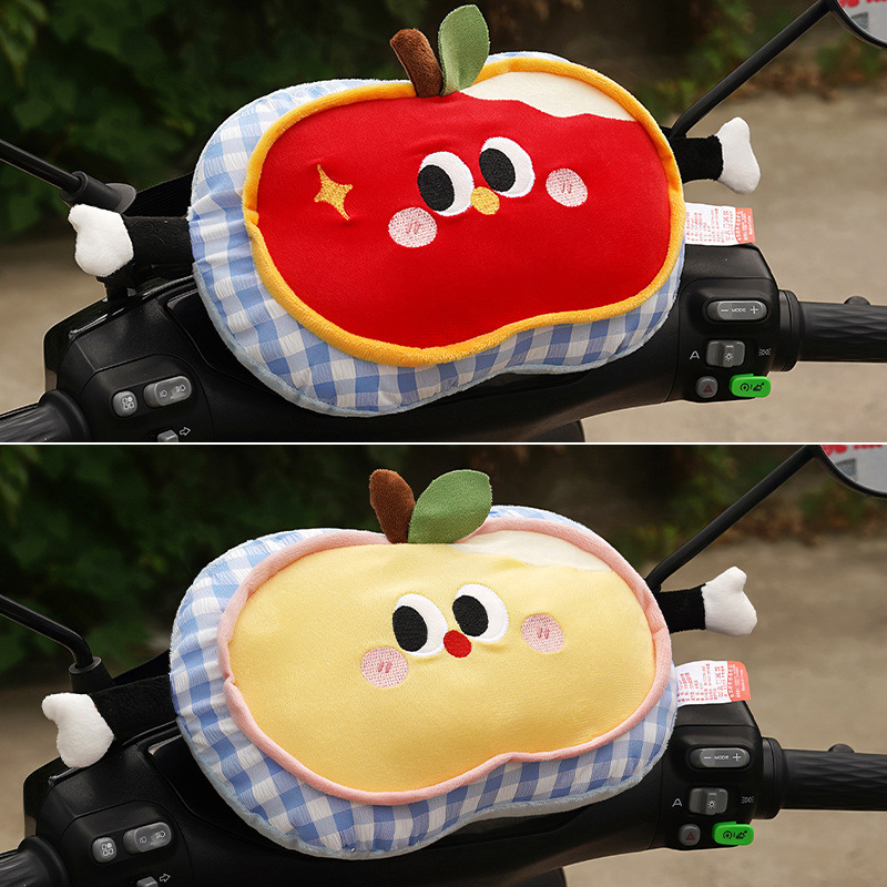 Electric Vehicle Children's Anti-Collision Pad Cartoon Apple Thickened Headrest Universal Front Seat Anti-Collision Pad Cute