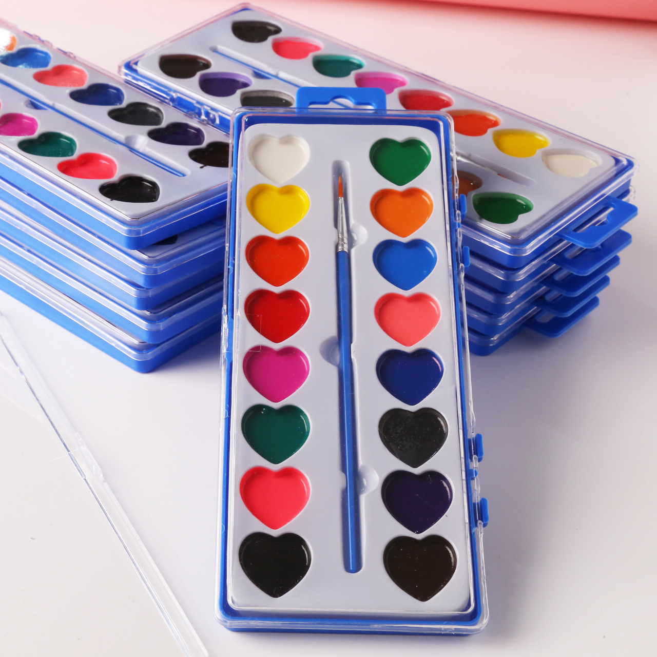 Juego de Pastillas de Acuarela 12 y 16 Colores de Pigmento de Acuarela Semiseco para Niños y Pintura