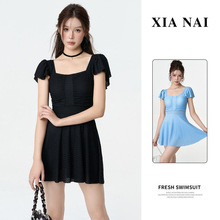 厂家直销泳衣女2025新款保守连体泳装微胖女孩泡温泉遮肉游泳衣