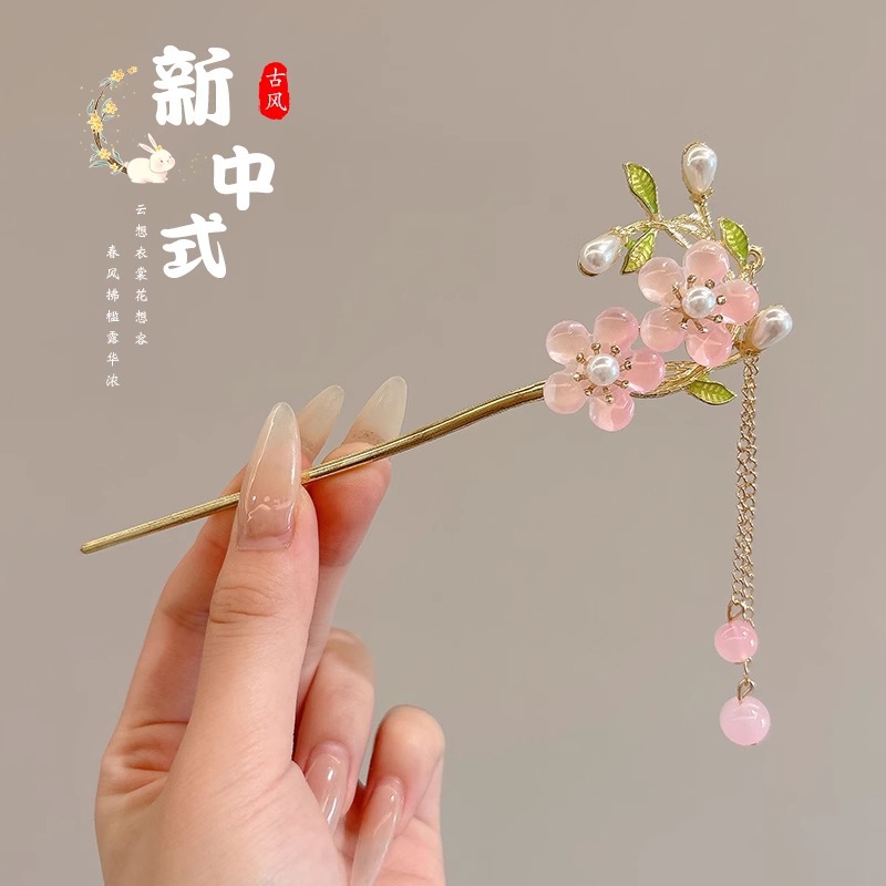 Nuevo estilo antiguo chino flores pinzas de cabello de mujer de alta calidad pinzas de cabello de cabello de cabello de mariposa de estilo chino