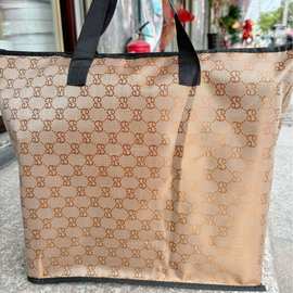 购物收纳袋编织手提服装旅行箱羽绒服托特双层行李袋旅行收纳便携