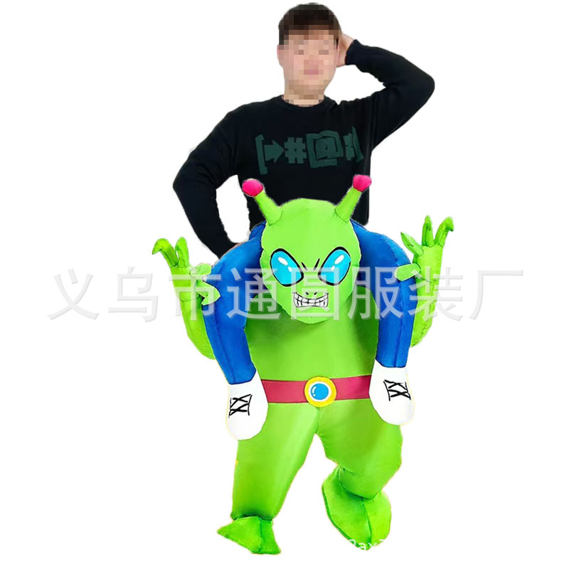 Disfraz Inflable de Mascota para Fiesta de Halloween, Disfraz de Fantasma Alienígena Montable, Edición Limitada, Exclusivo Transfronterizo