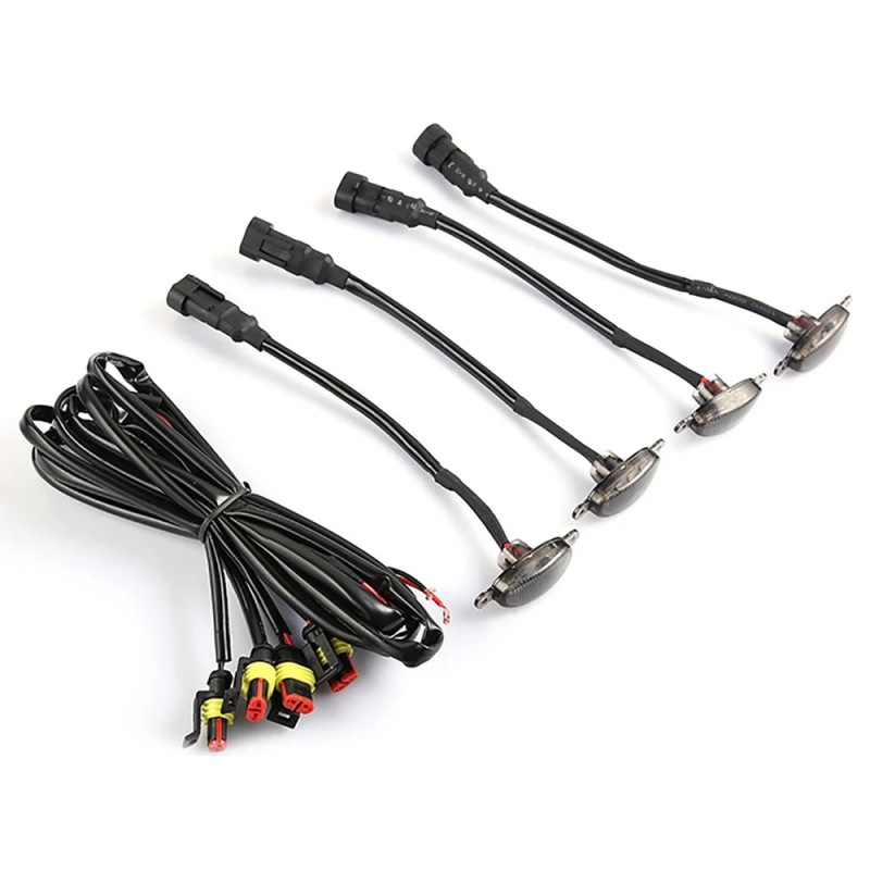 Car Grille 4-Light Led Small Yellow Light Raptor Grille Modified Led Decorative Light Pickup Anti-Fog Light Warning Light