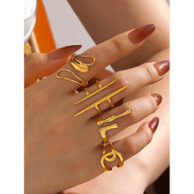 F 27735 Stainless steel open ring sets ����ֿ��ڽ�ָ��װ