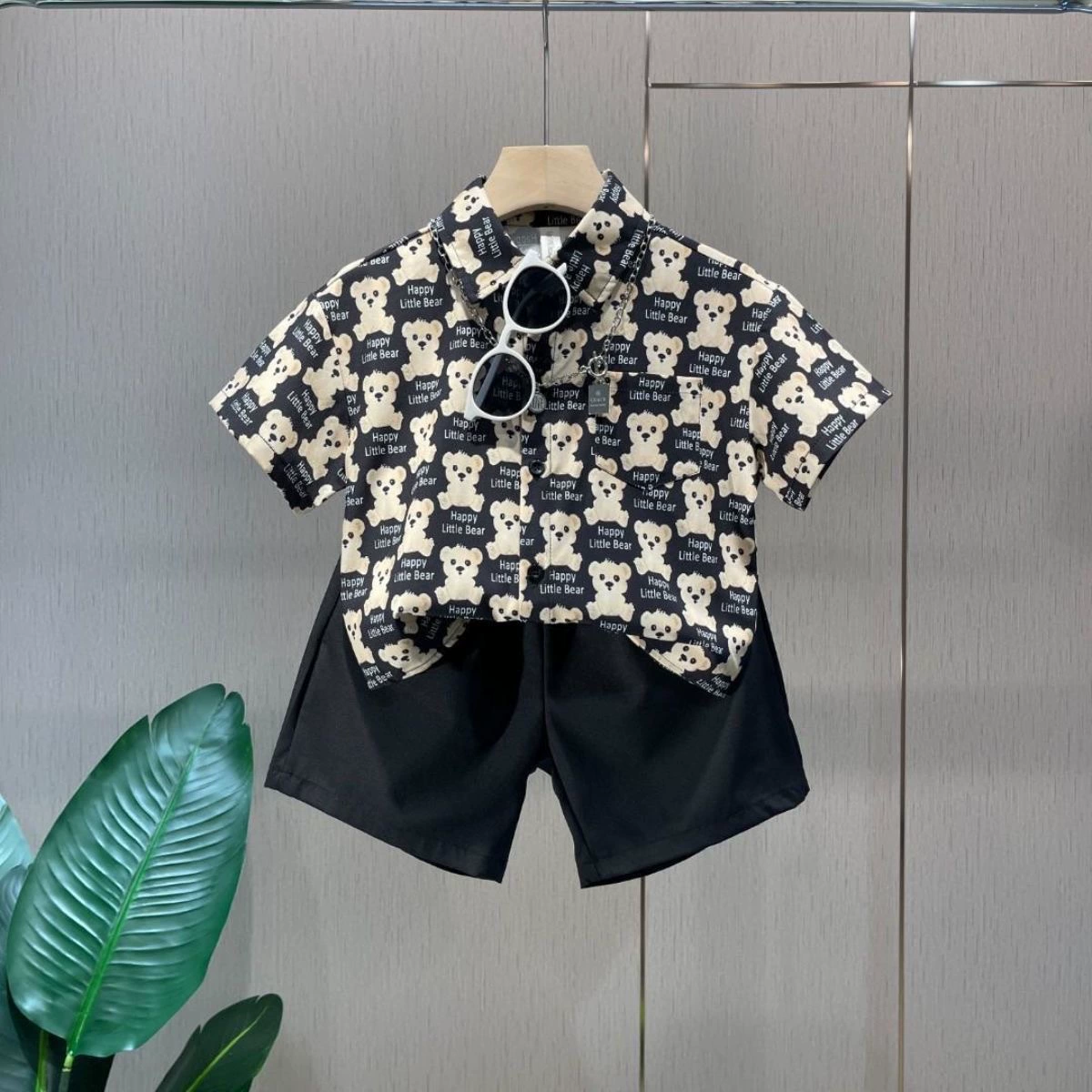 Children's shirt, thin breathable set for boys, Korean style