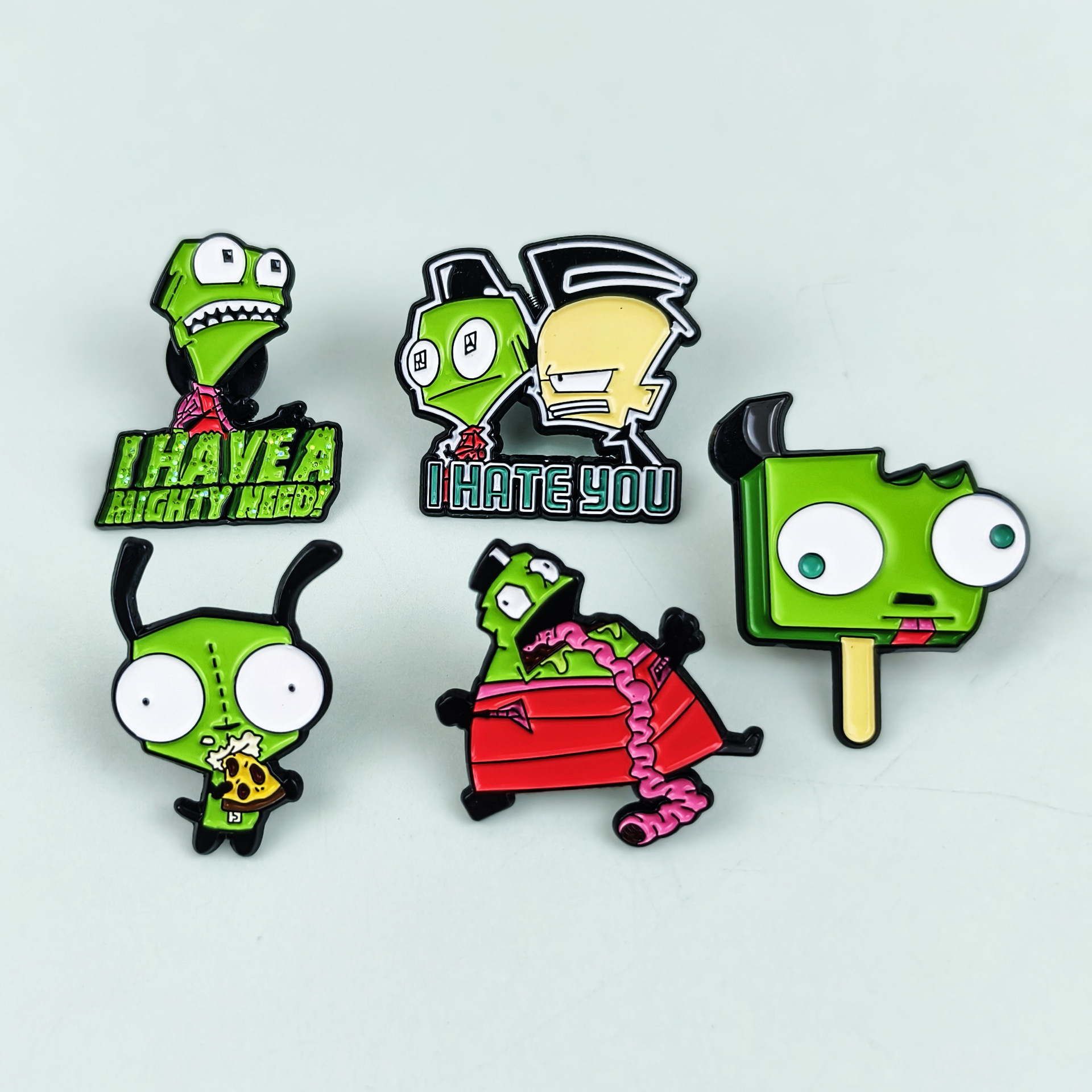 Broche de la serie de zombies de dibujos animados, estilo divertido, accesorios para niños, insignias, ropa linda, top, medalla de alfiler