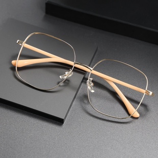 Wholesale Square Frame Glasses Frame Xiaohongshu Same Style Large Frame Glasses Frame 31128 Plain Face Slimming Look Myopia Glasses Frame