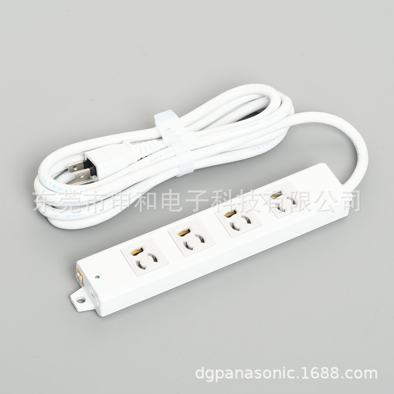 AMERICAN DENKI美国电机工业插座A8110四位用自锁插线板15A 125V