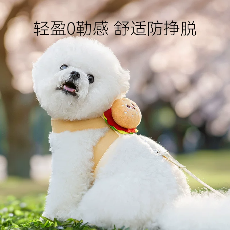 Новогодний аксессуар для животных (форма еды) — милый гамбургер и картофель фри, подкладка, размеры S–XL