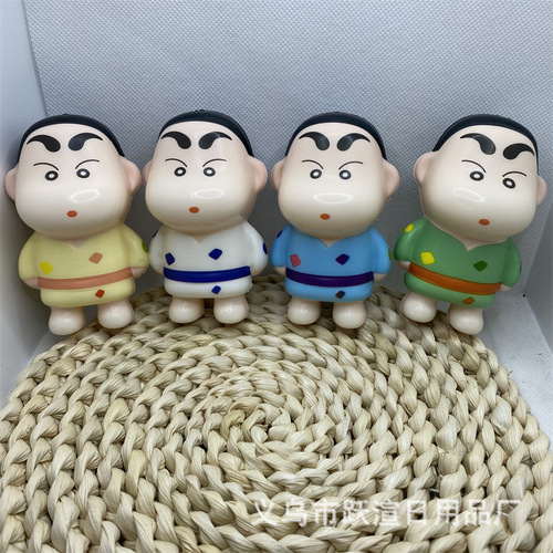 Creative Crayon Shinchan Children's Bounce Stress Relief Squeeze Toy Doll Venting Internet Red Gift Decorative Item 
