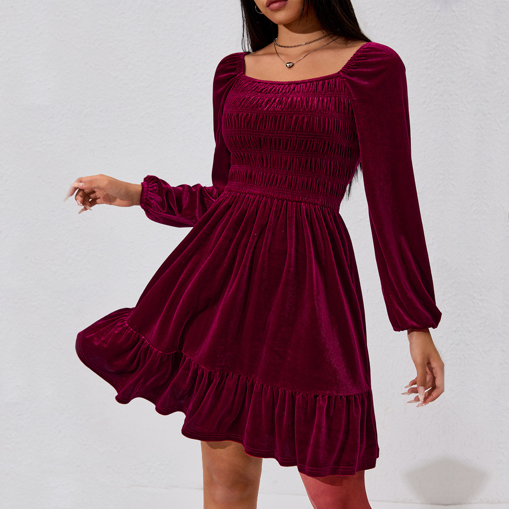 Women's Elegant Slim Fit Mini High Waist Dress