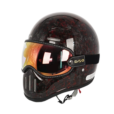 Motosiklet kaskı (dəbilqə) – for Men and Women, Winter and - red-forged-colored-mirror-m55-56
