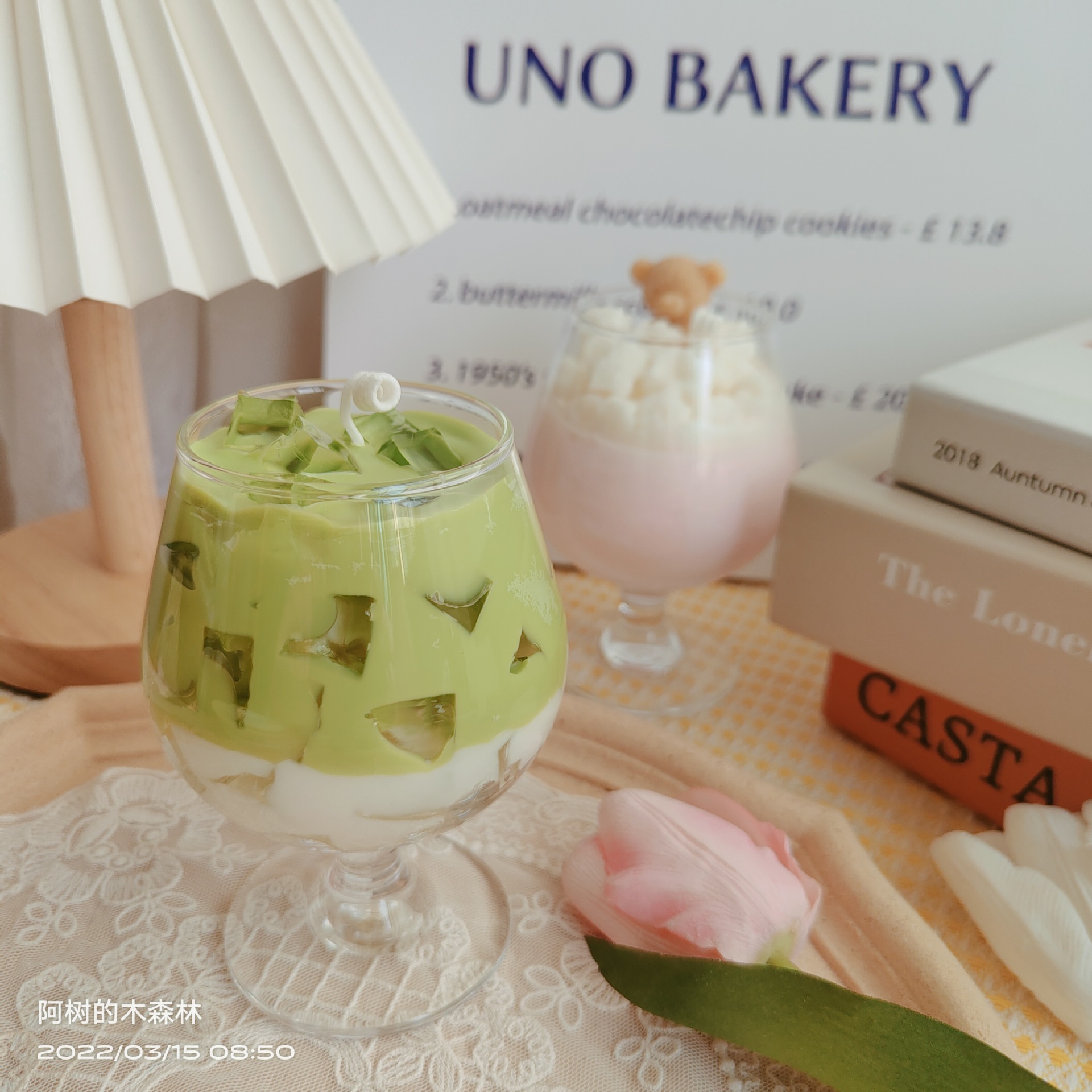 Matcha latte aromatherapy candle ins style indoor decoration birthday gift souvenir niche high-end creative fragrance