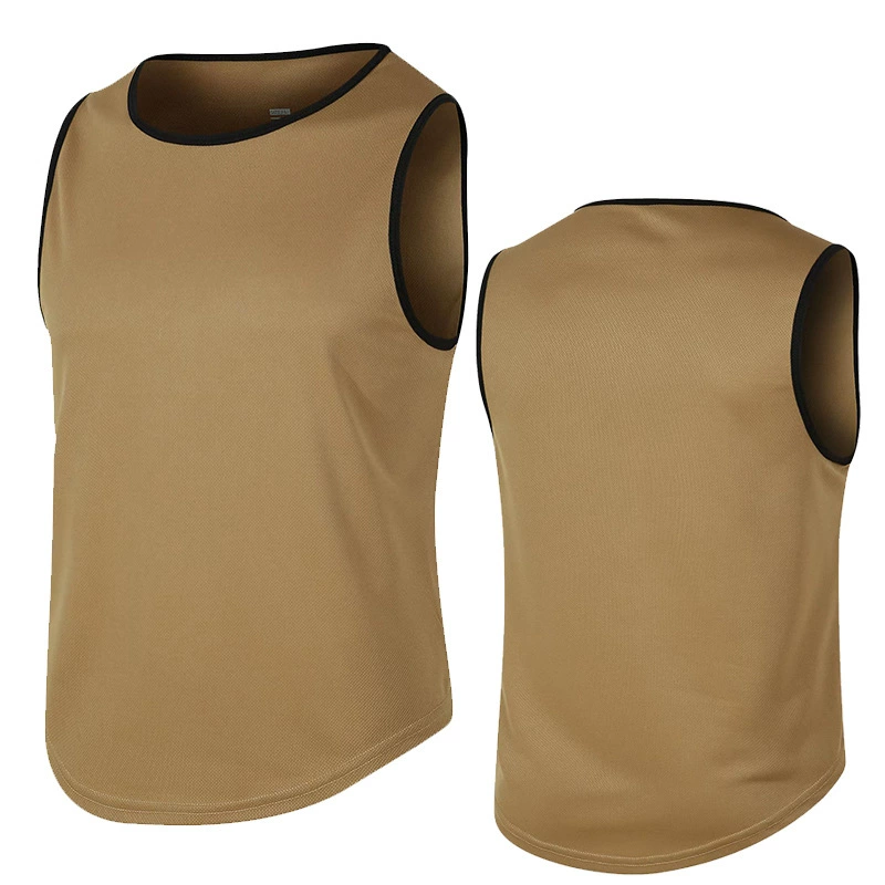 Summer sports T-shirt sleevless, quick dry breathable vest for gym, slim fit, plus size, for running