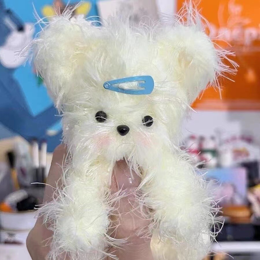 Suministro directo de fábrica 15mm de lana larga felpa trenzado palo súper grueso súper denso hecho a mano DIY pequeño perro de leche Raíz de pelo