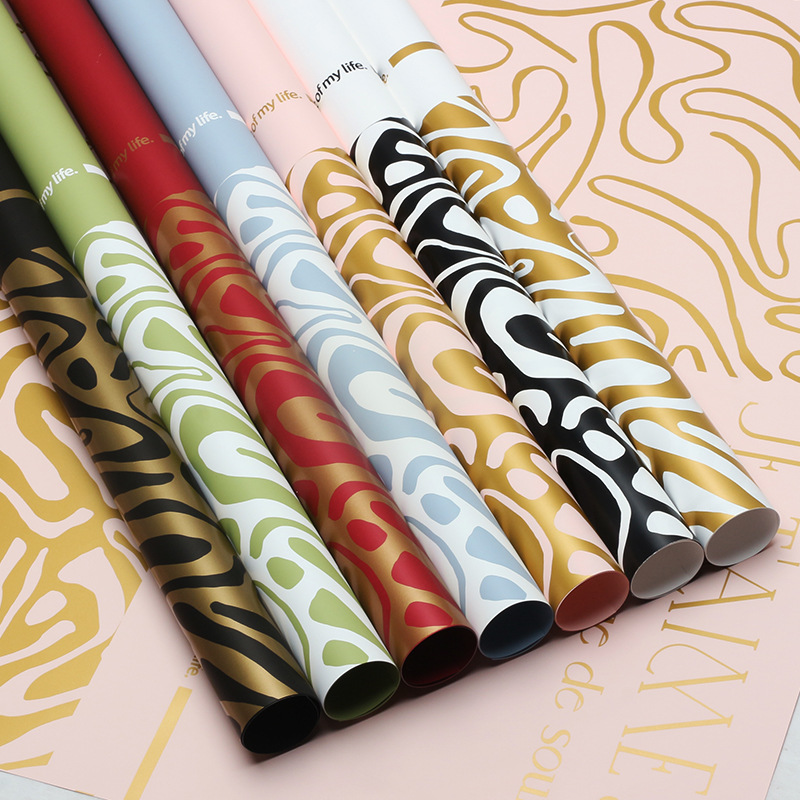 Huaxi París graffiti papel de embalaje de flores impermeable estilo coreano florista ramo material de papel de embalaje de flores