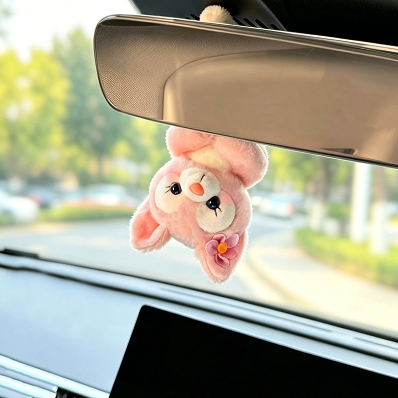 2026 New Car Rearview Mirror Ornament Linabell Lying Doll Car Interior Dashboard Screen Decoration Cute for Girls