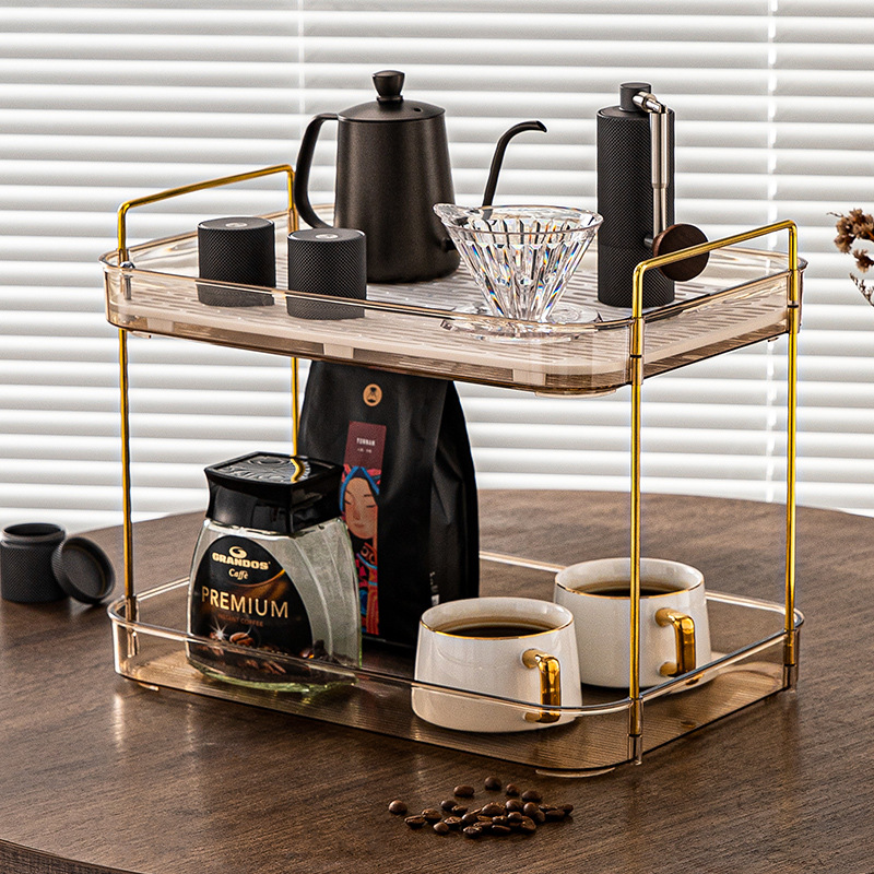 앰버 [그물 포함 배수 가능] 2 중 컵 수납 랙