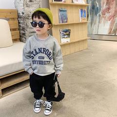 Children's Sweatshirt Spring and Autumn Children's Clothing 2022 New Letters Western Style Small and Medium-sized Baby Loose Pullover Top Jacket