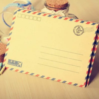 British style aviation envelope personalized envelope cowhide paper envelope 2 color options