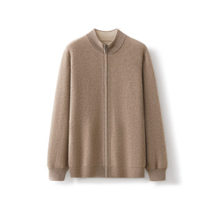 Autumn and Winter New Cashmere Cardigan Men's Loose Thickened Double-sided Wearable Knitted Warm Cardigan Sweater Base Jacket