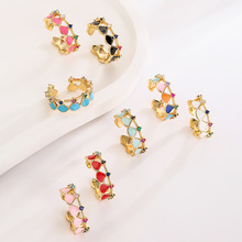 �Ĺ� ͭ��18K������ʯ���ο��ڽ�ָŮ��Ƹ�С��ָ�� �羳��Ʒ