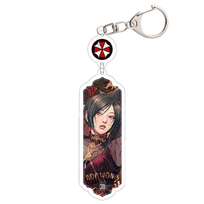 Resident Evil game merchandise 30th anniversary commemorative Ada, Leon, Claire, Jill custom-made keychain pendant