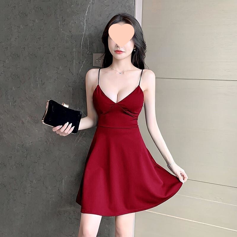 Sexy Exposure Women's Wear Collar Low-cut Foot Bath Technician Work Clothes New Year Night Head Shop Sling dress Sexy Exposure Women's Wear Collar Low-cut Foot Bath Technician Work Clothes New Year Night Head Shop Sling dress