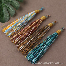 手搓棉线DIY菩提手串全新吊饰 藏式配件流苏线饰品手搓棉线流苏